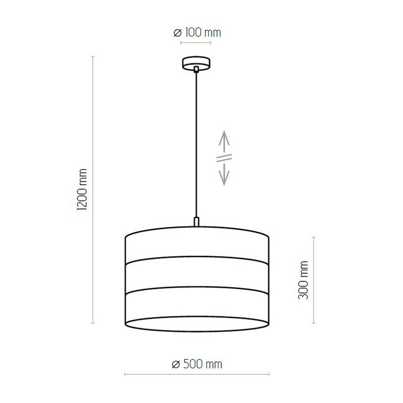 Bannie 1 - Light Drum Pendant, Black