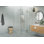 Halo 34 in. x 45 in. x 78 in. 90-degree Fully Frameless Glass Hinged Shower Enclosure