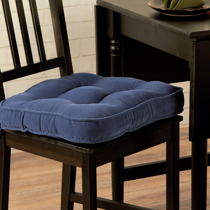 Reversible Microfiber Dining Chair Pad, Denim