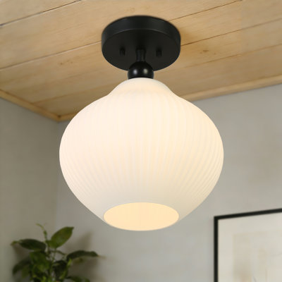 Jonny 12" Single Light Semi Flush Mount