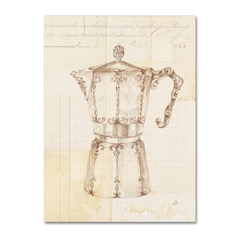 « authentic coffee iii », impression sur toile tendue, H 47 po x l 35 po x P 2 po
