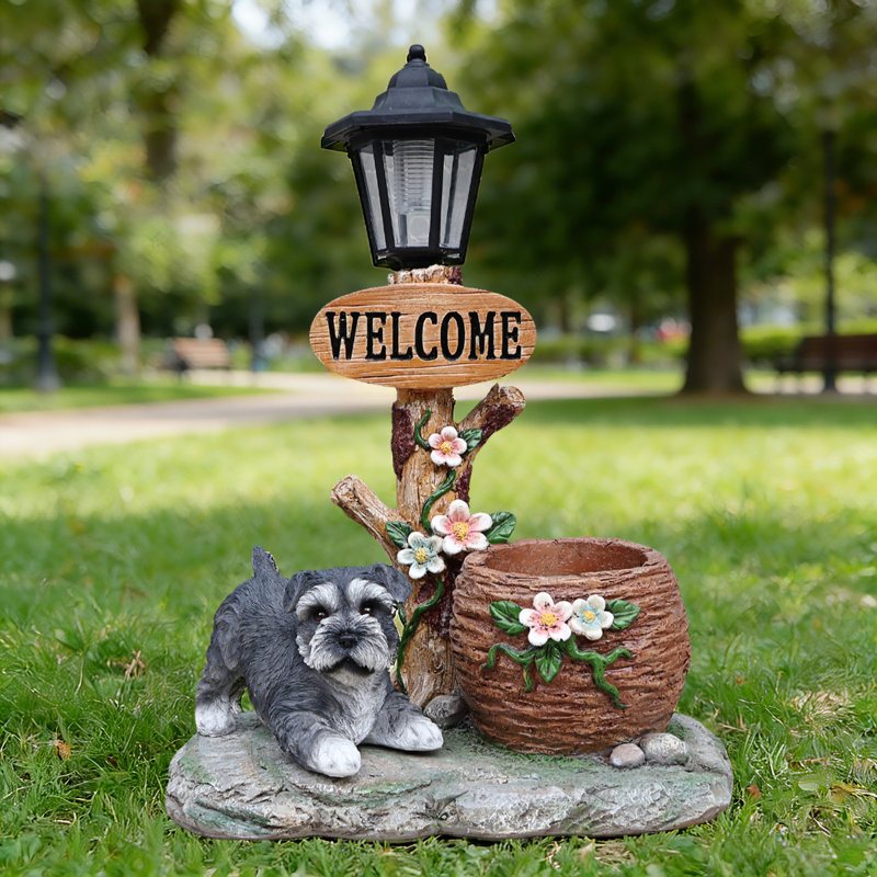 Statue jardinière Schnauzer