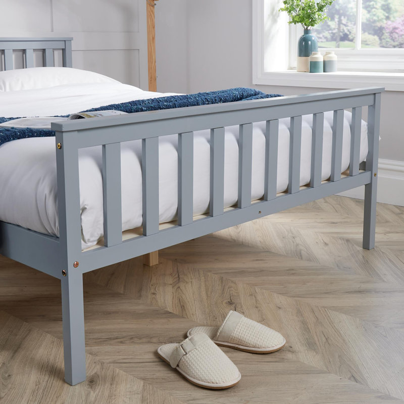 Koelb Wooden Bed Frame, Small Double (4'), Gray