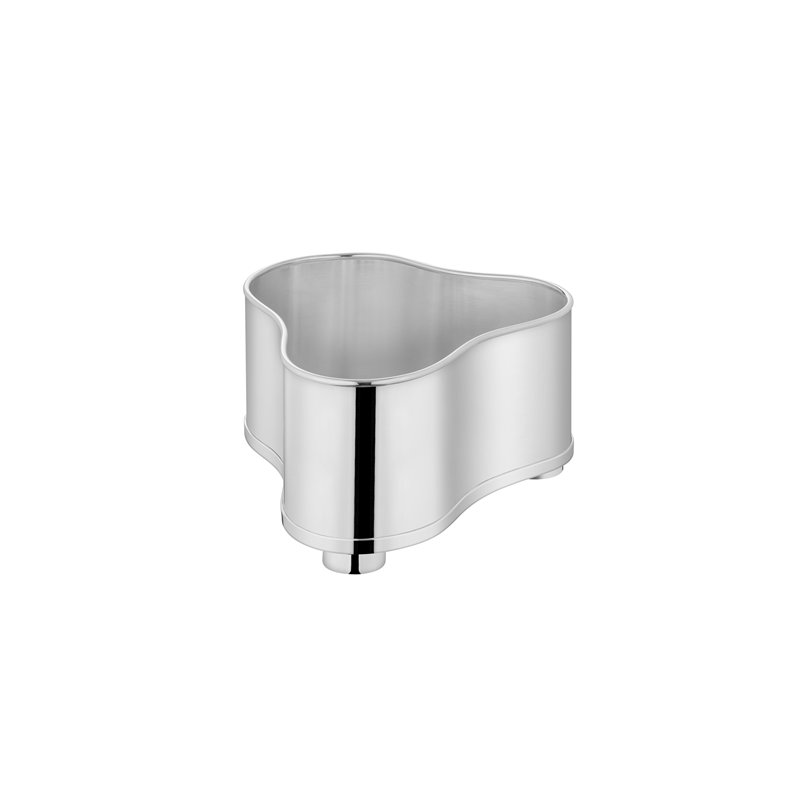 Metal Table Vase, 5.00" H x 9.00" W x 9.00" D