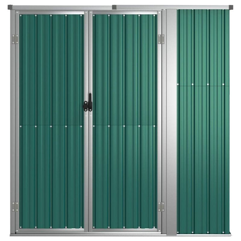 Alletha Garden Tool Shed Green 161x89x161 cm Galvanised Steel