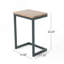 Table d'appoint moyenne en forme de C, table d'appoint industrielle moderne pour le salon, la chambre et la décoration intérieure
