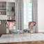 Chaise d'appoint rembourrée Peach And Blue Patchwork