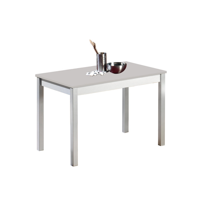 Martinsville Metal Base Dining Table, Grey, 110L x 70D