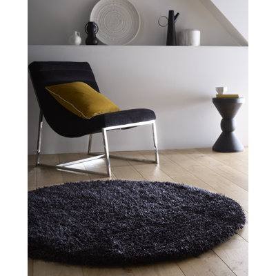 Coopers Black Shaggy Rug