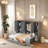 Multi-Functional Daybed with Desk, Shelves, Cabinets and Drawers, Space-Saving Bed Frame with Storage, Reversible Layout, Wood Frame for Bedroom, Apartment, Home Office-112651672-112651678