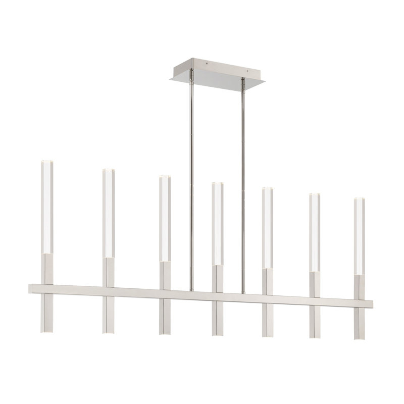 Lustre 7 lumières Benicio, Nickel