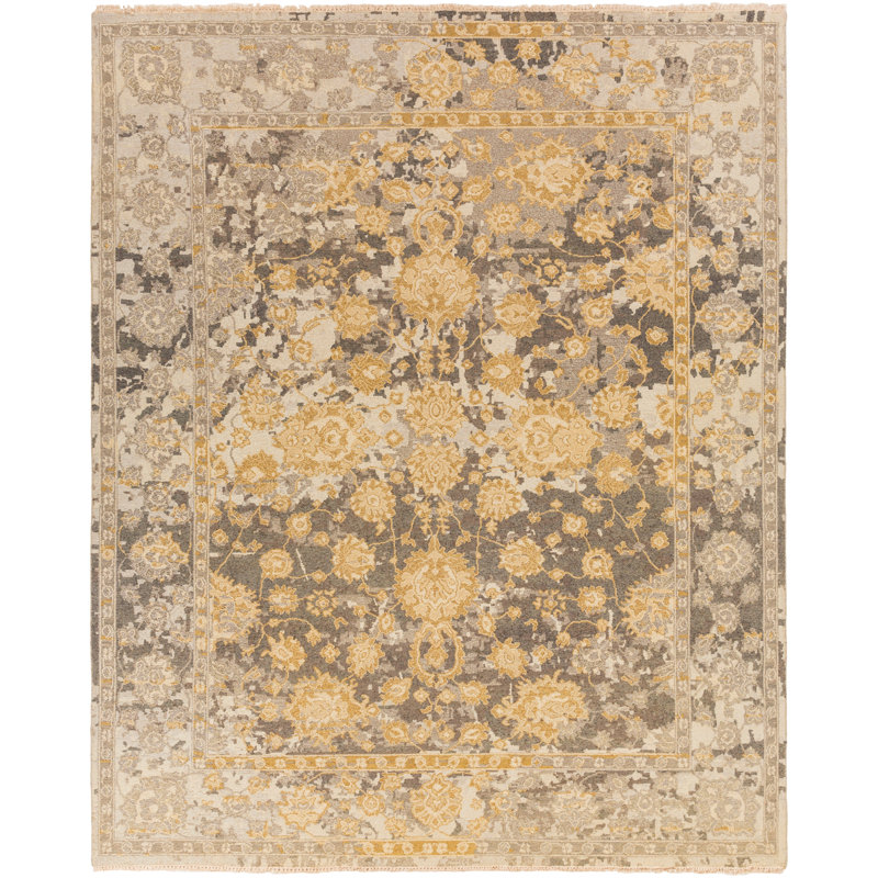 Artifact Wool Oriental Area Rug in Beige, Rectangle 2' x 3'