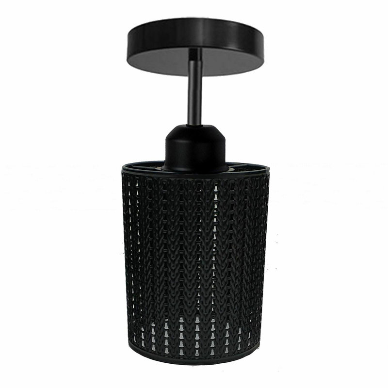 Villalobos Semi Flush Mount, Black