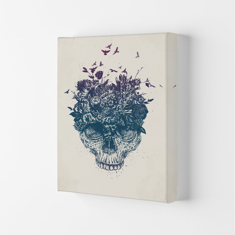 My Head Is A Jungle Skull by Mercedes Lopes Charro - Print, Wrapped Canvas, 29.7cm H x 21cm W x 4cm D