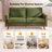 Modern Farmhouse Velvet Upholstery Loveseat With Frame Compact 2-Seater Couch For Small Space-1202126071