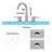 Widespread Bathroom Faucet 3 Hole, 2-handle 8 nch Bathroom Sink Faucet-115313408