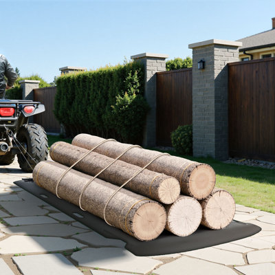 Traîneau de traîneau Yard, 90 x 46 po, traîneau utilitaire robuste de 1500 lb, planeur en PEHD avec cordes et câbles de traction, transporteur de jeu à main et à véhicule pour la pêche sur la glace, compatible avec les véhicules tout-terrain
