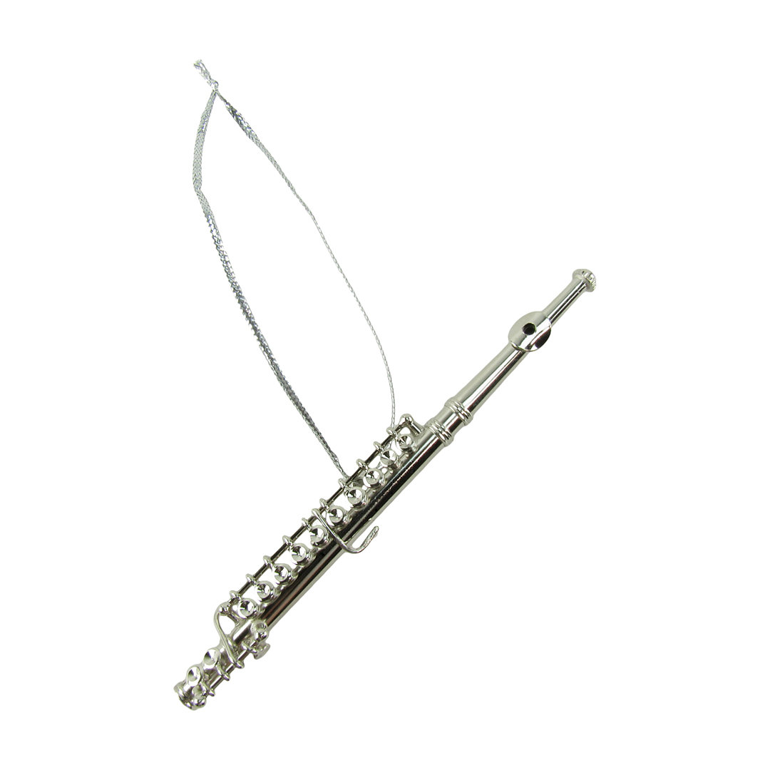 Miniature Flute Musical Instrument Realistic Hanging Figurine Ornament The Holiday Aisle®