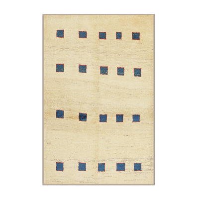 Tapis brun/bleu/gris/zone contemporaine
