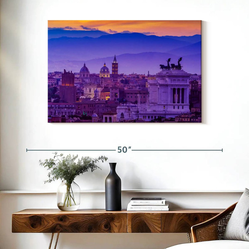 Sirci Rome en mauve, H 26 po x l 39 po