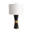 Lampe de table Daye en marbre noir et blanc, 68,5 cm (27 po)