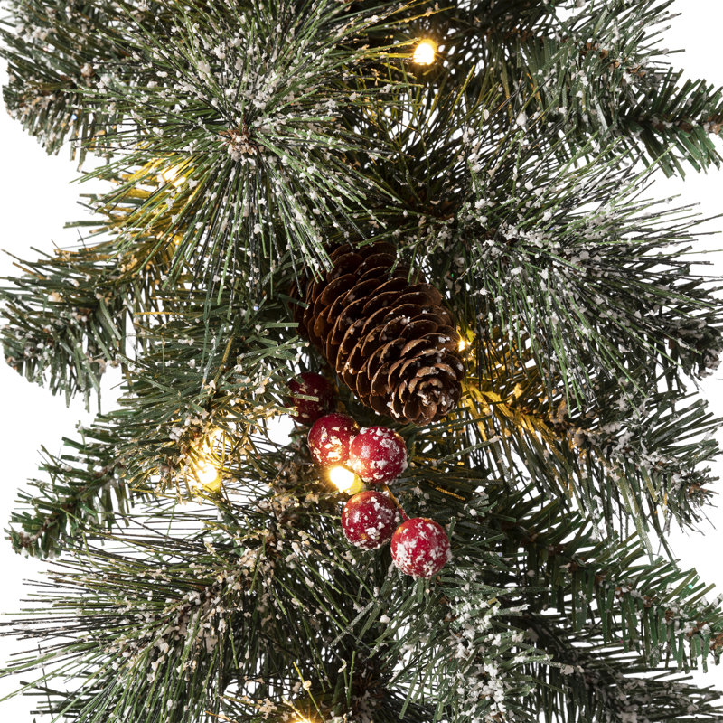 24'' in. Lighted Faux Pine Garland