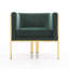 Fauteuil d'appoint rembourré en velours Paramount-1687030239