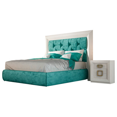 3 Piece Upholstered Faux Leather Bedroom Set