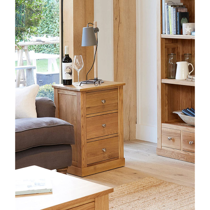 Ezmerelda Solid Wood Block End Table