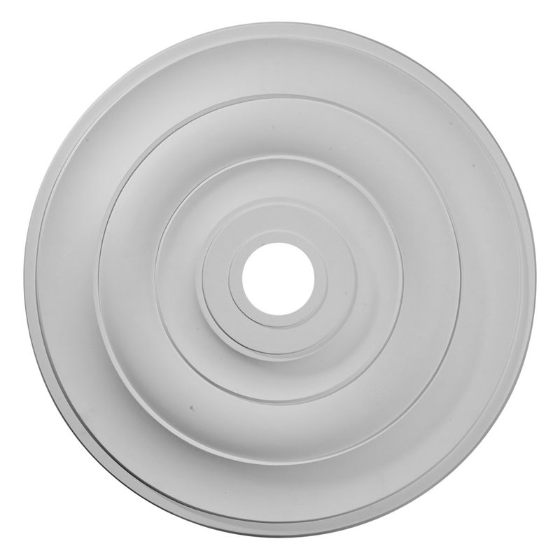 Endurathane Jefferson Ceiling Medallion, 26 1/2"OD x 3 5/8"ID x 1 1/2"P (Fits Canopies up to 5"), Factory Primed, Primed