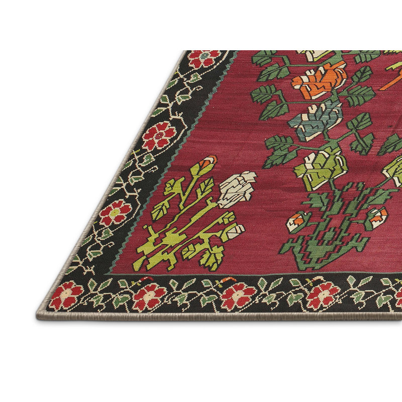 Tapis rouge à motif sud-ouest, Rectangle 7 pi x 9 pi