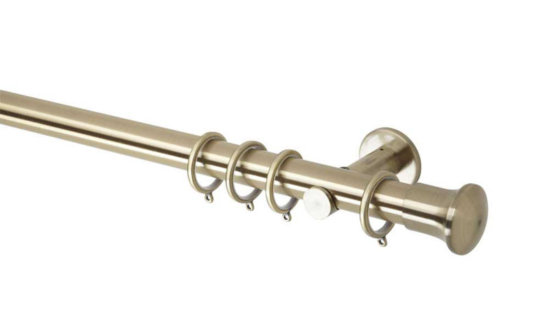 Single Curtain Pole, 3.5 cm L x 300 cm W, Brass