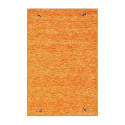 Tapis de zone orange contemporaine