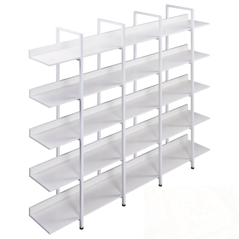 5 Tier Huizenga with Metal Frame, White