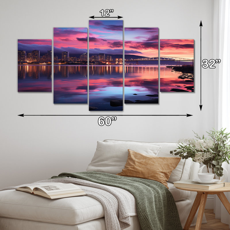 " Canada Vancouver Twilight " by Designart 5 - Pieces