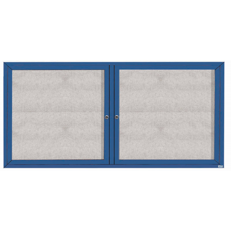 Tableau d'affichage mural extérieur pour l'extérieur, bleu, Deux, H 36 po x l 72 po