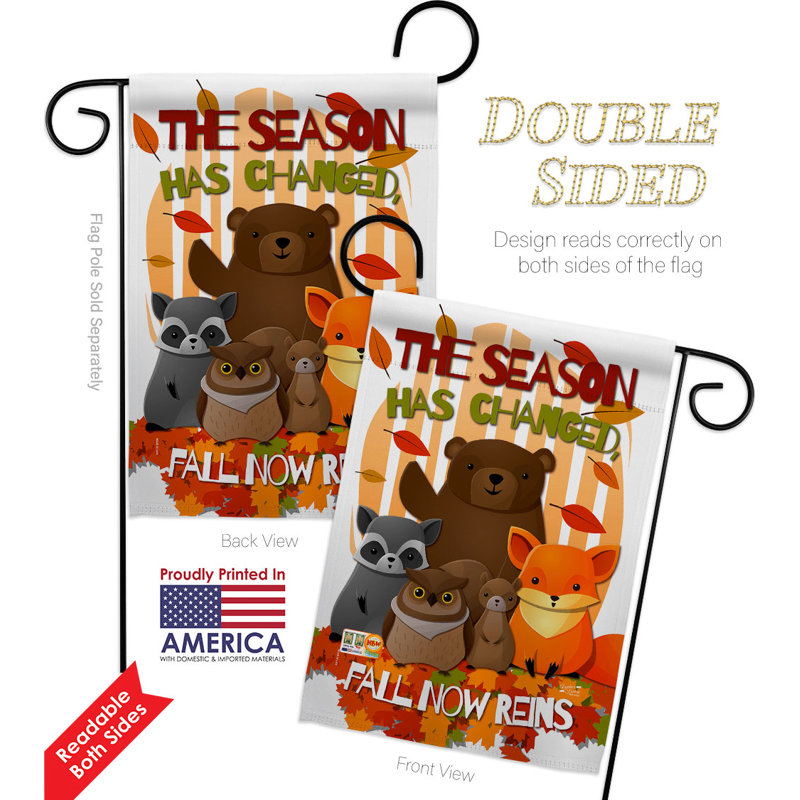 Double Sided 18.5'' H x 13'' W Polyester Flag Set
