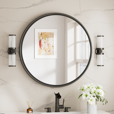 Round Bathroom Mirror with Tempered Glass