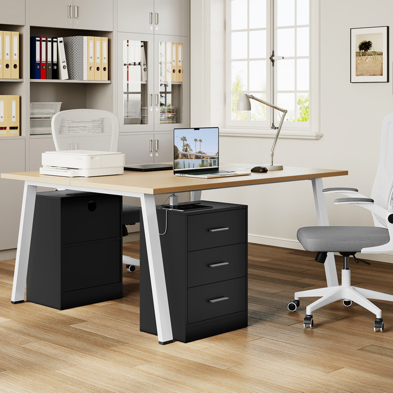 39cm W Bedside Table, Black