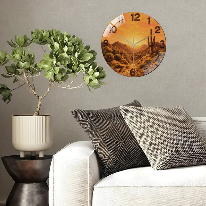 Horloge murale 12 po Desert