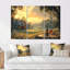 «Green Golf Course With Cozy Lodge I», ensemble de reproductions d'art mural-107194408-107194407