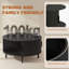 HOMCOM Round Coffee Table with Storage Modern Centre Table-577875040-577875041-577875045