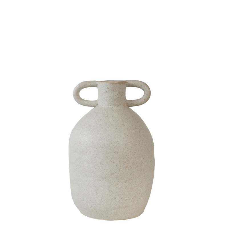 Vase de table en céramique Kassia, Blanc