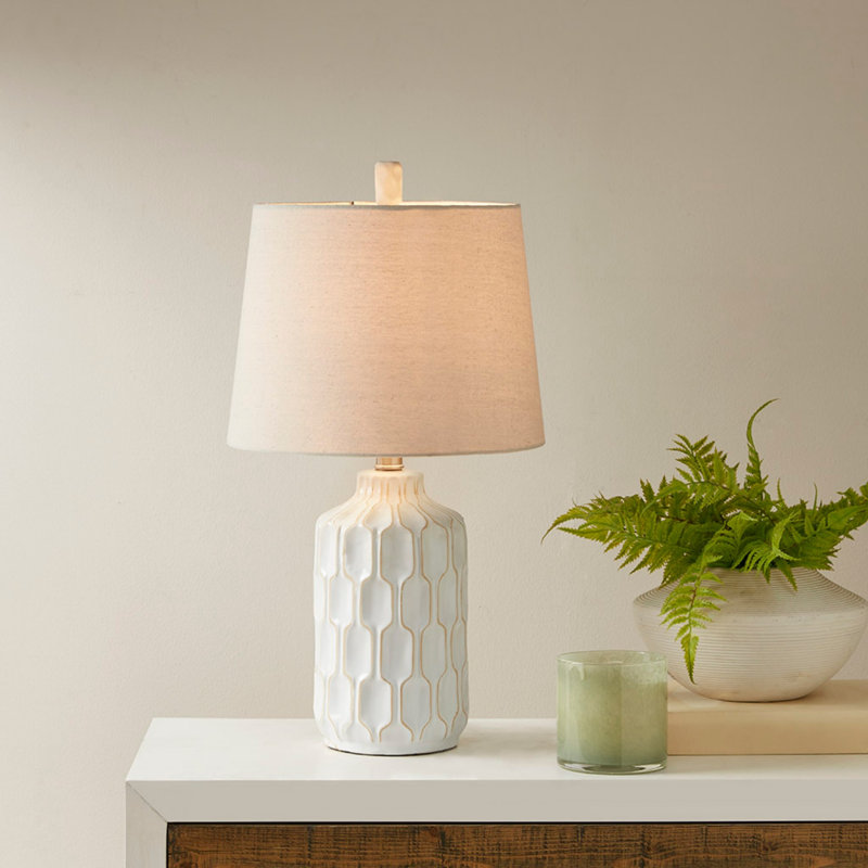 Lampe de table en céramique avec base ivoire Siena