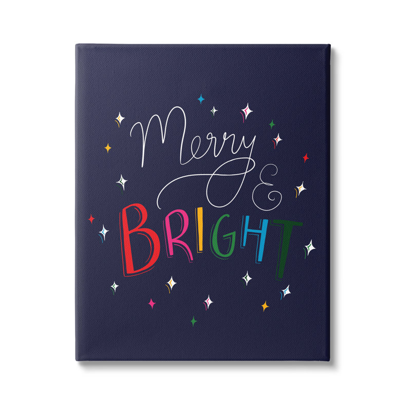 «Merry & Bright Whimsical Sparkle», Toile tendue, H 20 po x l 16 po x P 1,5 po
