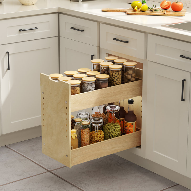 Rangement à 2 niveaux pour armoire étroite LOMOOR (l 11 po x P 21 po), H 18,5 po x l 7,5 po x P 21,42 po