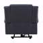 Microfibre polie bleu foncé électrique avec fonction inclinable avec lève-personne, chauffage et fauteuil de massage-480632283