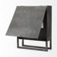 Horloge de table industrielle à quartz en noir / gris / blanc cassé