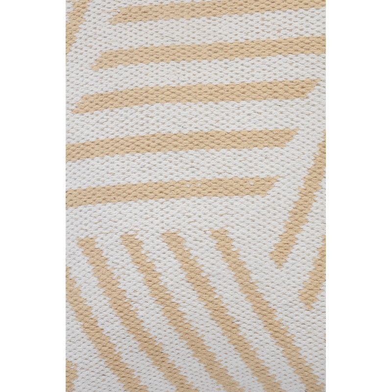 Coussin décoratif en mélange de coton tissé à la main Nautical, Brun clair, Polyester/ bourre en polyester