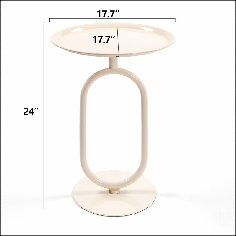 2 PCS. Table de bout en métal en forme de lanterne, petite table d'appoint ronde, table basse moderne à cocktail, petit piédestal d'appoint pour petits coins de salon